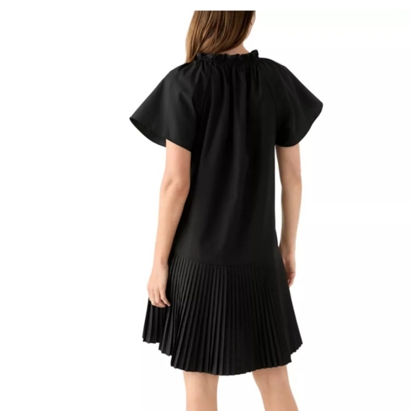 Robbie Bee Women's Black Cotton Blend A-Line Pleaded Dress Size M - Picture 3 of 10